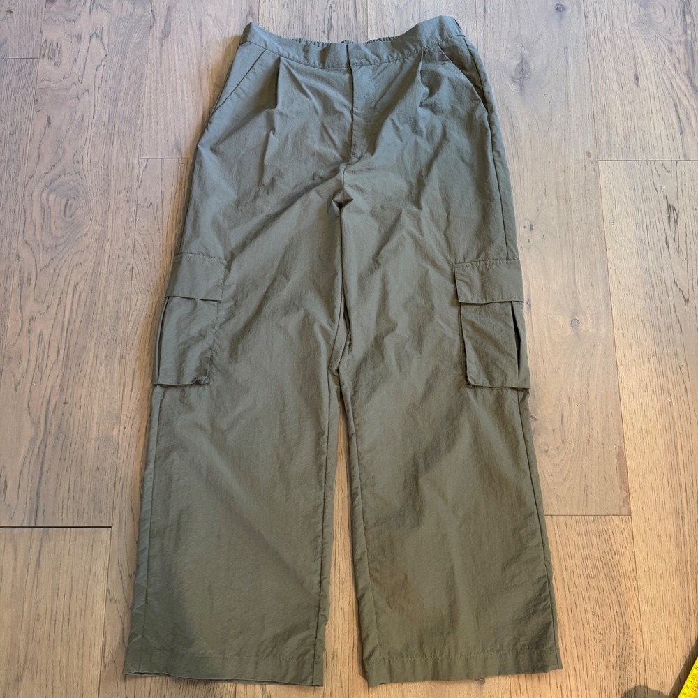 Wilo The Label Parachute Fly Cargo Pants Olive Green‎ Women L